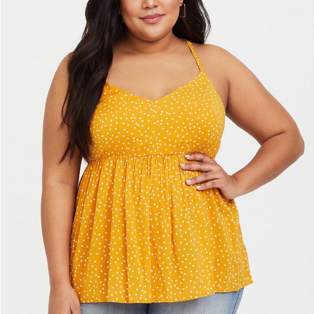 ❌SOLD❌ Torrid babydoll challis sweetheart tank